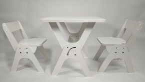 Детский растущий стол-парта и два стула Я САМ "Умка-Дуо" (Белый) в Реже - rezh.mebel-74.com | фото