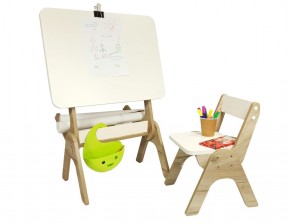 Детский растущий стол-парта и стул Я САМ "Умка" (Дуб/Серый) в Реже - rezh.mebel-74.com | фото