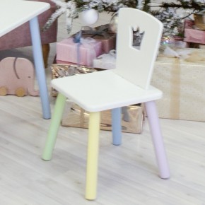 Детский стул Корона (Белый/Белый/Цветной) в Реже - rezh.mebel-74.com | фото