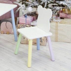Детский стул Мишутка (Белый/Белый/Цветной) в Реже - rezh.mebel-74.com | фото