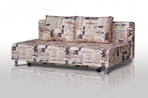 Диван-кровать Комфорт без подлокотников Принт "Gazeta" (2 подушки) в Реже - rezh.mebel-74.com | фото