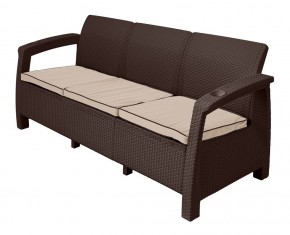 Диван Yalta Premium Sofa 3 Set (Ялта) шоколадный (+подушки под спину) в Реже - rezh.mebel-74.com | фото