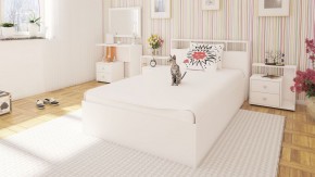 Камелия Кровать 1200, цвет белый, ШхГхВ 123,5х217х78,2 см., сп.м. 1200х2000 мм., без матраса, основание есть в Реже - rezh.mebel-74.com | фото