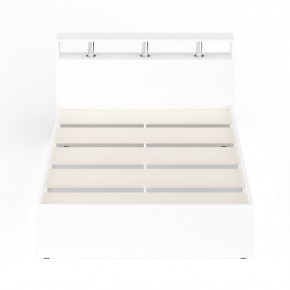 Камелия Кровать 1400, цвет белый, ШхГхВ 143,5х217х78,2 см., сп.м. 1400х2000 мм., без матраса, основание есть в Реже - rezh.mebel-74.com | фото