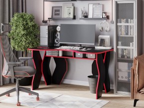 Компьютерный стол КЛ №9.0 (Черный/Красный) в Реже - rezh.mebel-74.com | фото
