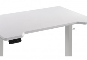 Компьютерный стол Маркос с механизмом подъема 120х75х75 белый / шагрень белая в Реже - rezh.mebel-74.com | фото