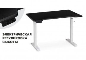 Компьютерный стол Маркос с механизмом подъема 120х75х75 черная шагрень / белый в Реже - rezh.mebel-74.com | фото