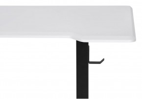 Компьютерный стол Маркос с механизмом подъема 140х80х75 белая шагрень / черный в Реже - rezh.mebel-74.com | фото