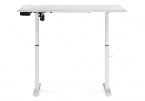 Компьютерный стол Маркос с механизмом подъема 140х80х75 белый / шагрень белая в Реже - rezh.mebel-74.com | фото