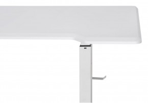 Компьютерный стол Маркос с механизмом подъема 140х80х75 белый / шагрень белая в Реже - rezh.mebel-74.com | фото