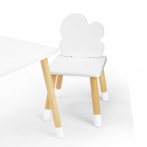 Комплект детской мебели стол и два стула Облачко (Белый/Белый/Береза) в Реже - rezh.mebel-74.com | фото