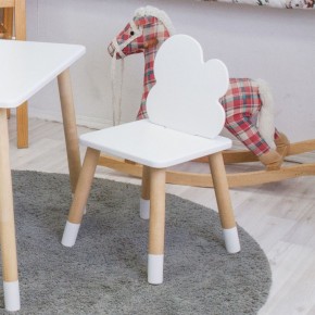 Комплект детской мебели стол и два стула Облачко (Белый/Белый/Береза) в Реже - rezh.mebel-74.com | фото