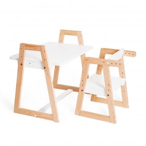 Комплект детской мебели стол и  два стула Я САМ "Лофт-Дуо" (Белый) в Реже - rezh.mebel-74.com | фото