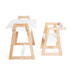 Комплект детской мебели стол и  два стула Я САМ "Лофт-Дуо" (Белый) в Реже - rezh.mebel-74.com | фото