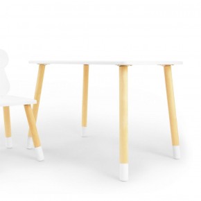 Комплект детской мебели стол и стул Корона (Белый/Белый/Береза) в Реже - rezh.mebel-74.com | фото