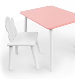 Комплект детской мебели стол и стул Облачко (Розывый/Белый/Белый) в Реже - rezh.mebel-74.com | фото