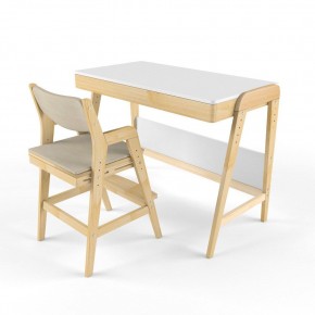 Комплект растущий стол и стул с чехлом 38 попугаев «Вуди» (Белый, Береза, Беж) в Реже - rezh.mebel-74.com | фото