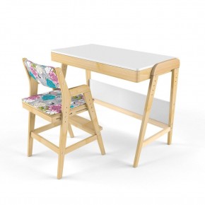 Комплект растущий стол и стул с чехлом 38 попугаев «Вуди» (Белый, Без покрытия, Мечта) в Реже - rezh.mebel-74.com | фото