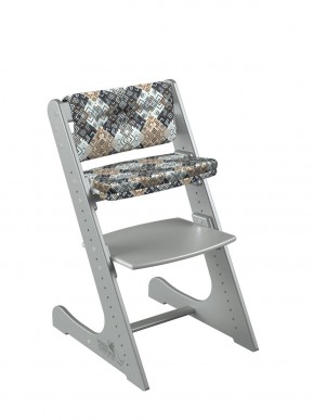 Комплект растущий стул и подушки Конёк Горбунёк Комфорт  (Серый металлик, Лабиринт) в Реже - rezh.mebel-74.com | фото