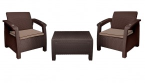 Комплект уличной мебели Yalta Premium Terrace Set (Ялта) шоколадый (+подушки под спину) в Реже - rezh.mebel-74.com | фото