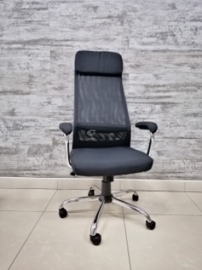 Кресло Barneo K-115 для персонала (черная ткань, черная сетка) в Реже - rezh.mebel-74.com | фото