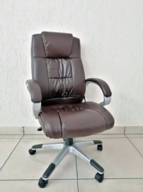 Кресло Barneo K-6 для руководителя (коричневая экокожа) в Реже - rezh.mebel-74.com | фото