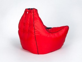 Кресло бескаркасное Авто (Красное с черной полосой) в Реже - rezh.mebel-74.com | фото