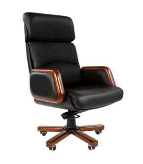 Кресло для руководителя CHAIRMAN 417 (Натуральная кожа) Черное в Реже - rezh.mebel-74.com | фото