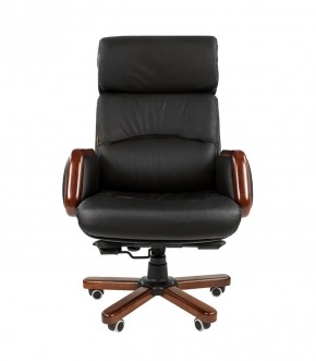 Кресло для руководителя CHAIRMAN 417 (Натуральная кожа) Черное в Реже - rezh.mebel-74.com | фото