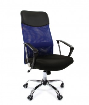Кресло для руководителя CHAIRMAN 610 N (15-21 черный/сетка синий) в Реже - rezh.mebel-74.com | фото