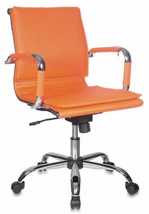Кресло руководителя Бюрократ CH-993-LOW/ORANGE оранжевый в Реже - rezh.mebel-74.com | фото