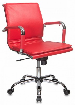 Кресло руководителя Бюрократ CH-993-LOW/RED красный в Реже - rezh.mebel-74.com | фото