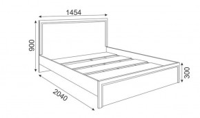 Кровать 1.4 М16 Стандарт с настилом Беатрис (Орех гепланкт) в Реже - rezh.mebel-74.com | фото