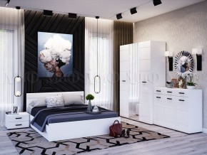 НЭНСИ NEW Кровать 1,4 м (Белый глянец холодный/Белый) в Реже - rezh.mebel-74.com | фото