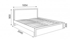 Кровать 1.6 М07 Стандарт с основанием Беатрис (Орех гепланкт) в Реже - rezh.mebel-74.com | фото