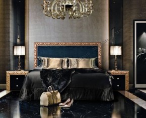 Кровать 2-х спальная (1,6 м) Тиффани Premium черная/золото с мягким элементом (Антрацит) с подъемным механизмомарт (ТФКР-3[3](П) в Реже - rezh.mebel-74.com | фото