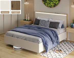 Кровать (Бело-серый U775 ST9/Дуб Галифакс Табак) 1600 в Реже - rezh.mebel-74.com | фото