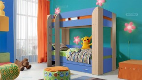 Кровать детская 2-х ярусная Юниор-6 с ящиком ЛДСП (800*1900) в Реже - rezh.mebel-74.com | фото