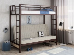 Кровать двухъярусная с диваном "Мадлен" (Коричневый/Бежевый) в Реже - rezh.mebel-74.com | фото