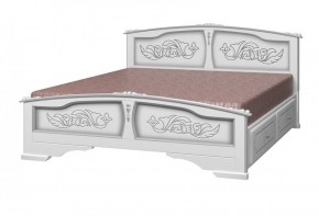 ЕЛЕНА Кровать из массива 1400 с 2-мя ящиками  в Реже - rezh.mebel-74.com | фото