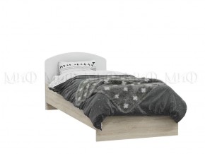 МАРТИНА Кровать 800 с настилом ЛДСП (Белый глянец/дуб сонома) в Реже - rezh.mebel-74.com | фото