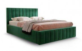 Кровать "Вена" 1400 СТАНДАРТ Вариант 1 Мора зеленый + бельевой ящик с кроватным основанием и подъемным механизмом в Реже - rezh.mebel-74.com | фото