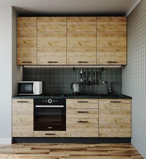 Кухонный гарнитур Крафт 2200 (Стол. 38мм) в Реже - rezh.mebel-74.com | фото