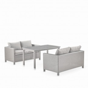 Обеденный комплект плетеной мебели с диванами T256C/S59C-W85 Latte в Реже - rezh.mebel-74.com | фото