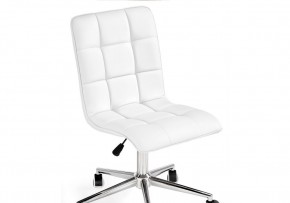 Офисное кресло Квадро экокожа белая / хром в Реже - rezh.mebel-74.com | фото
