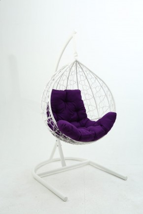 Подвесное кресло Бароло (белый/фиолетовый) в Реже - rezh.mebel-74.com | фото