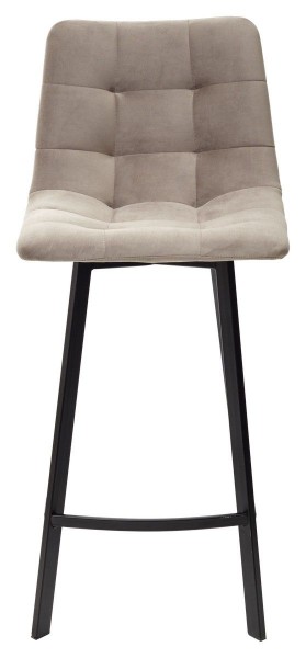 Полубарный стул CHILLI-QB SQUARE латте #25, велюр / черный каркас (H=66cm) М-City в Реже - rezh.mebel-74.com | фото