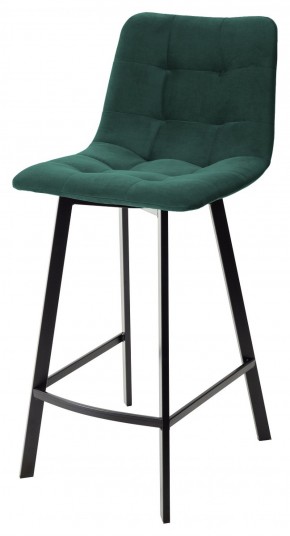 Полубарный стул CHILLI-QB SQUARE зеленый #19, велюр / черный каркас (H=66cm) М-City в Реже - rezh.mebel-74.com | фото