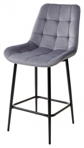 Полубарный стул ХОФМАН, цвет H-14 Серый, велюр / черный каркас H=63cm М-City в Реже - rezh.mebel-74.com | фото