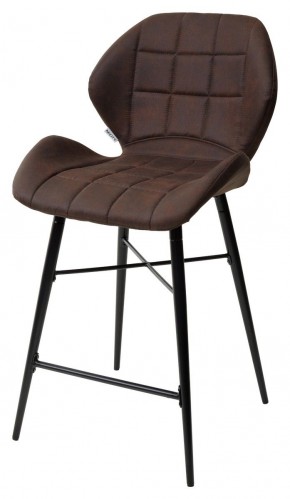 Полубарный стул MARCEL COWBOY-#800 темно-коричневый (H=65cm), ткань микрофибра М-City в Реже - rezh.mebel-74.com | фото